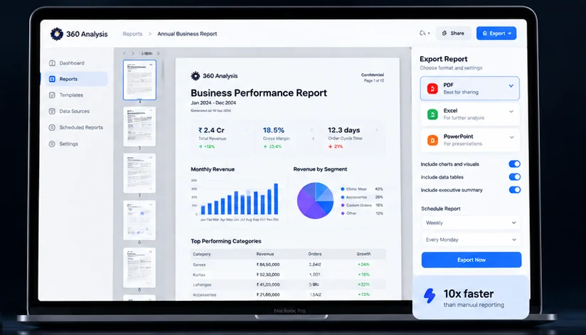 360 Analysis — product screen 1