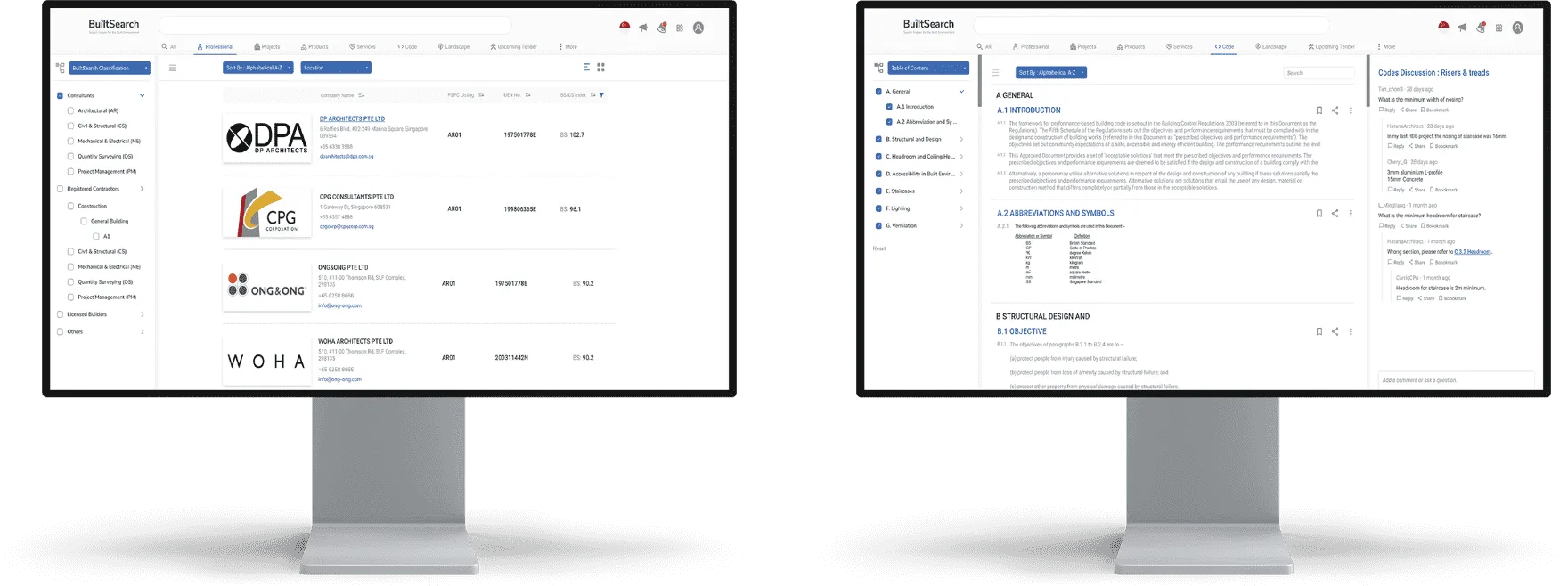 BuiltSearch — product screen 1